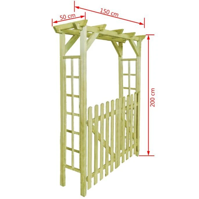 Arche Pour Rosiers 150 X 50 X 200 Cm Bois Imprégné – Image 4