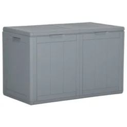 Boîte De Rangement De Jardin 180 L Gris PP