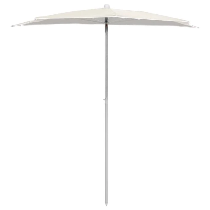 Demi-parasol De Jardin Avec Mât 180x90 Cm Sable – Image 3