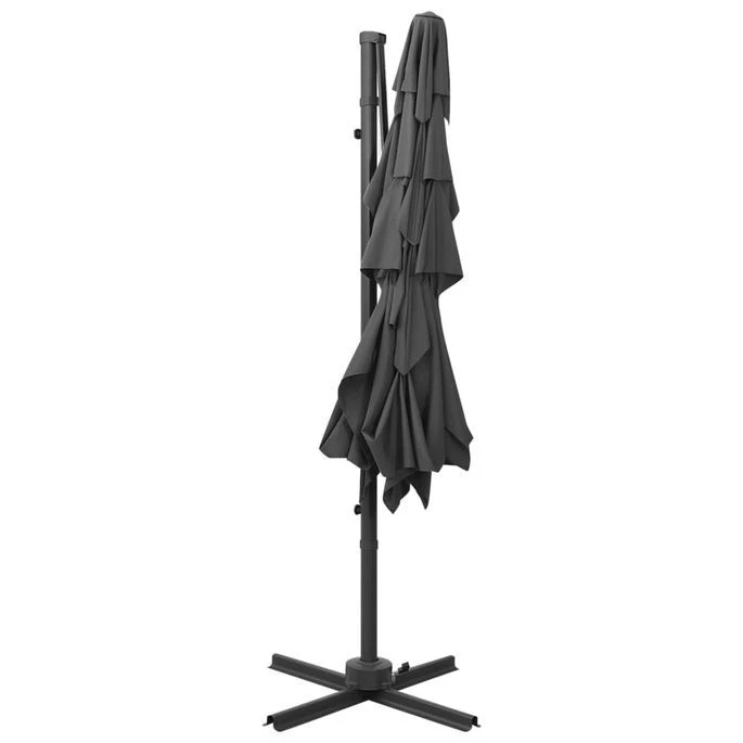 Parasol à 4 Niveaux Avec Mât En Aluminium Anthracite 250x250 Cm – Image 6