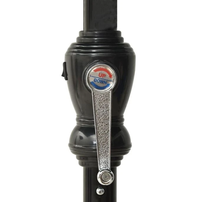 Parasol Avec LED Et Mât En Acier Terre Cuite 2x3 M – Image 10