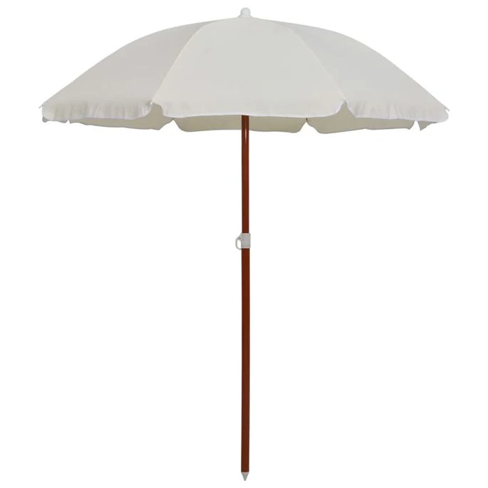 Parasol Avec Mât En Acier 180 Cm Sable