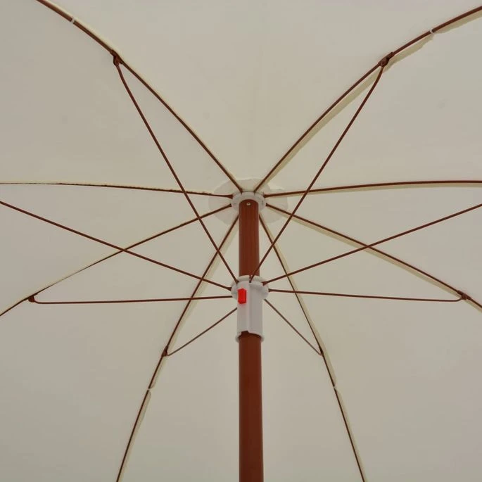 Parasol Avec Mât En Acier 180 Cm Sable – Image 2