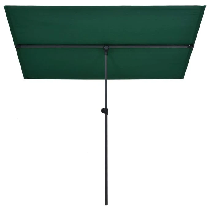 Parasol D'extérieur Avec Mât En Aluminium 180x130 Cm Vert – Image 3