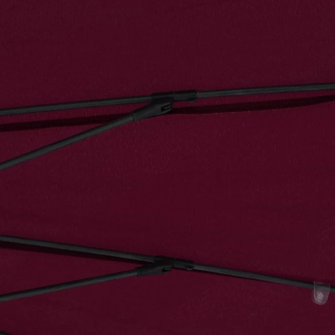 Parasol D'extérieur Avec Mât En Aluminium 270 Cm Bordeaux – Image 3