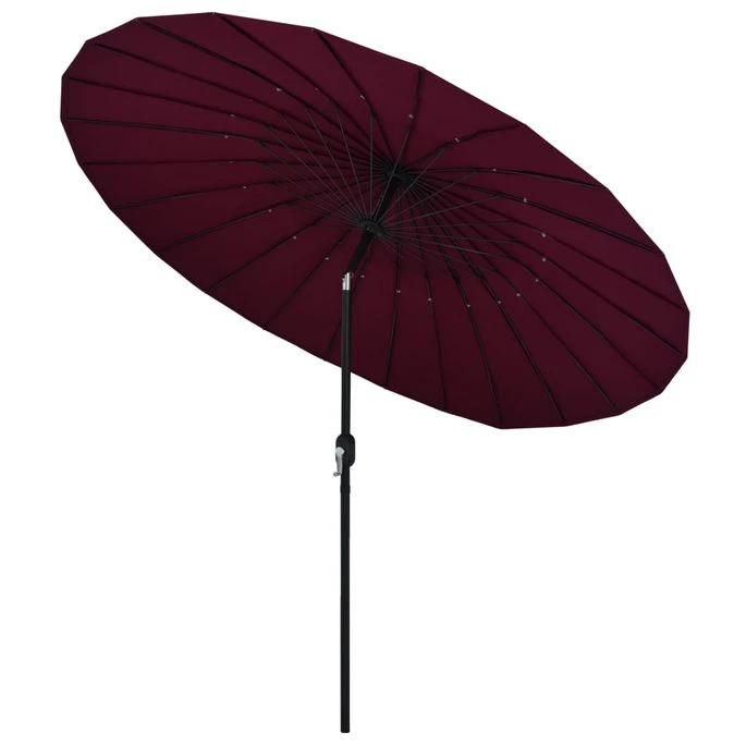 Parasol D'extérieur Avec Mât En Aluminium 270 Cm Bordeaux – Image 4
