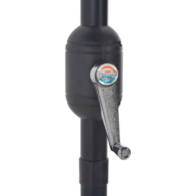 Parasol De Balcon Avec Mât En Aluminium Noir 270x135x245cm Demi – Image 7