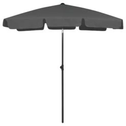 Parasol De Plage Anthracite 180x120 Cm