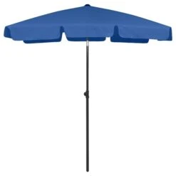 Parasol De Plage Bleu Azuré 180x120 Cm