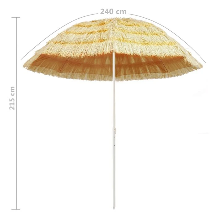 Parasol De Plage Naturel 240 Cm Style Hawaïen – Image 5