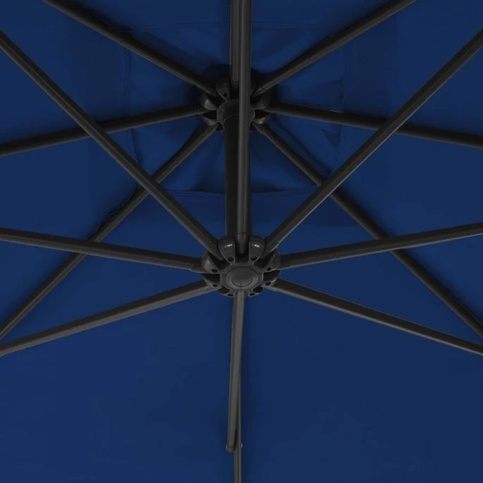 Parasol Déporté Avec Mât En Acier 250x250 Cm Azuré – Image 2