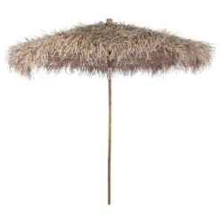 Parasol En Bambou Avec Toit En Feuille De Bananier 270 Cm