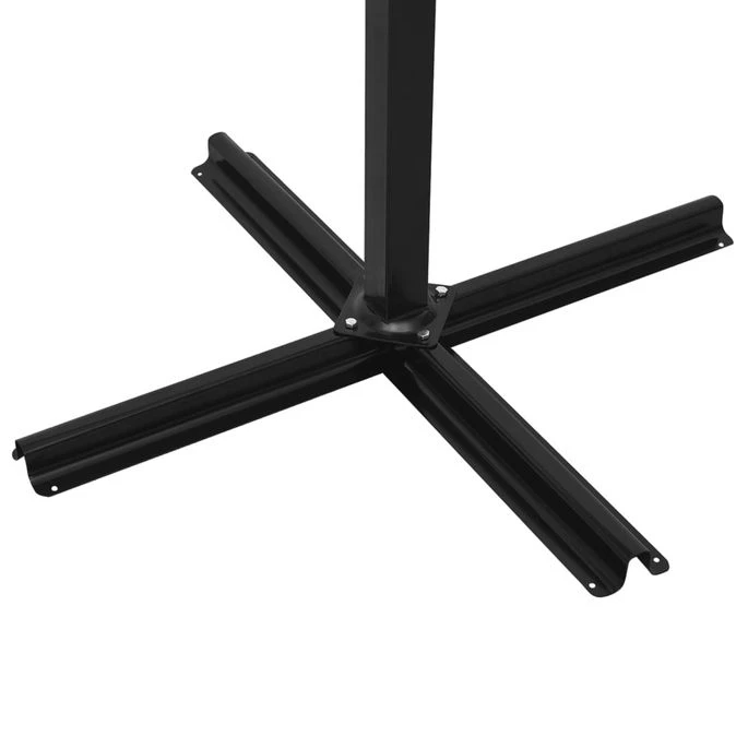 Parasol Suspendu Avec Mât En Bois 300 Cm Taupe – Image 7