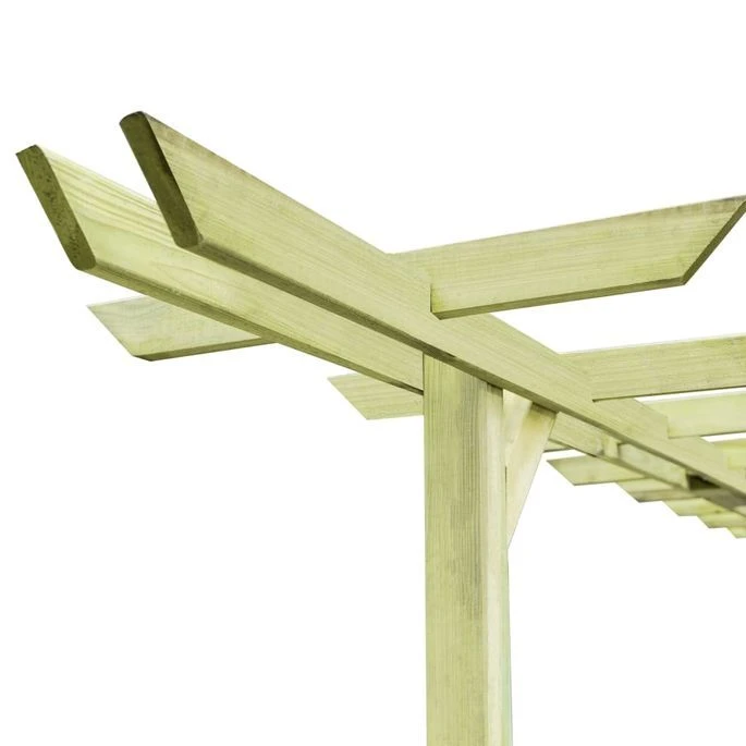 Pergola De Jardin 360 X 200 X 60 Cm Pin Imprégné – Image 4