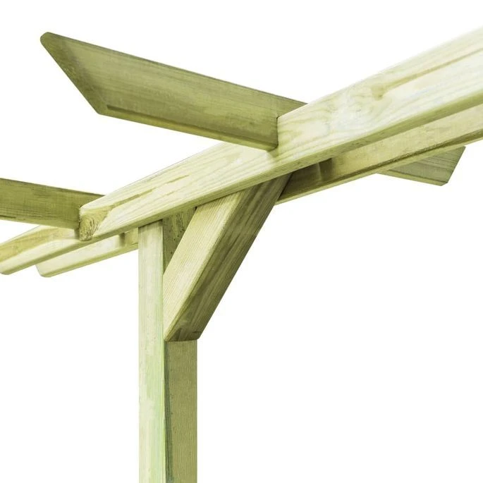 Pergola De Jardin 360 X 200 X 60 Cm Pin Imprégné – Image 5