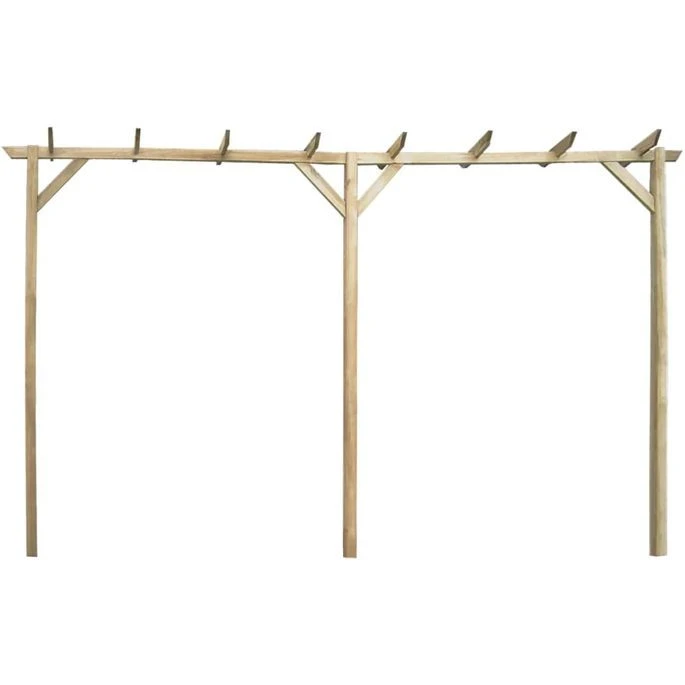 Pergola De Jardin 400 X 40 X 205 Cm Bois – Image 2