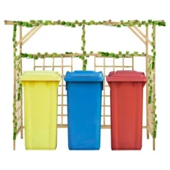 Pergola De Jardin Pour Poubelles Triples Bois De Pin Imprégné