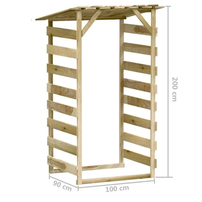 Pergolas Avec Toits 3 Pcs 100x90x200 Cm Bois De Pin Imprégné – Image 8