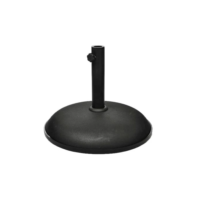 Socle De Parasol 30 Kg Acier Noir Et Ciment