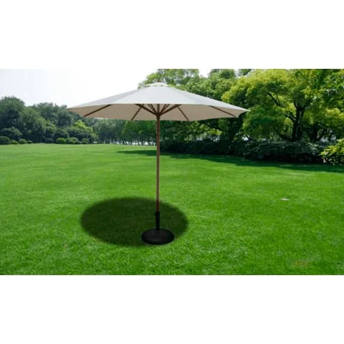Socle De Parasol 30 Kg Acier Noir Et Ciment – Image 2