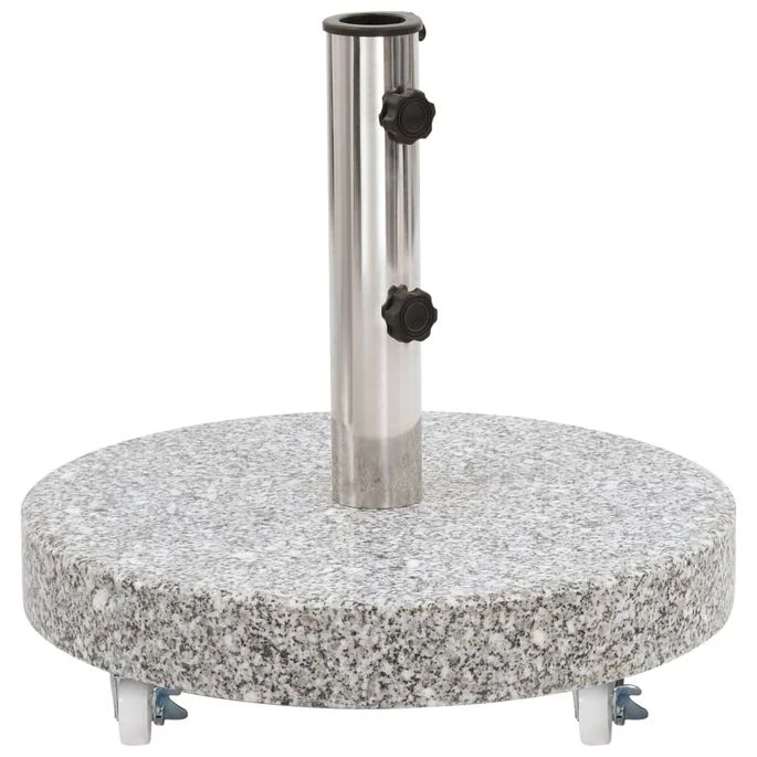 Socle De Parasol Granite 30 Kg Rond Gris