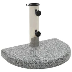 Socle De Parasol Granite Courbe 10 Kg Gris