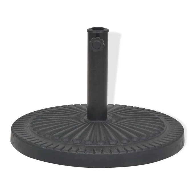Socle De Parasol Résine Rond Noir 29 Kg – Image 3