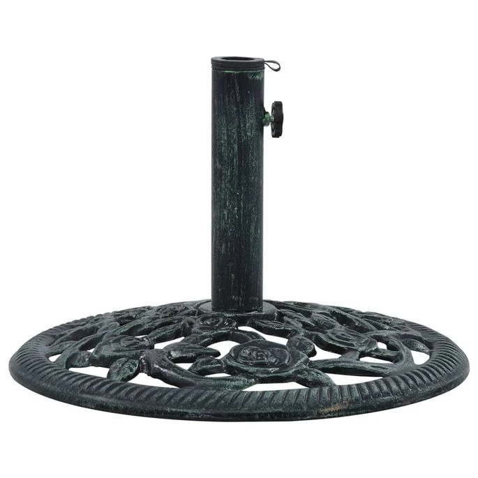 Socle De Parasol Vert 9 Kg 40 Cm Fonte
