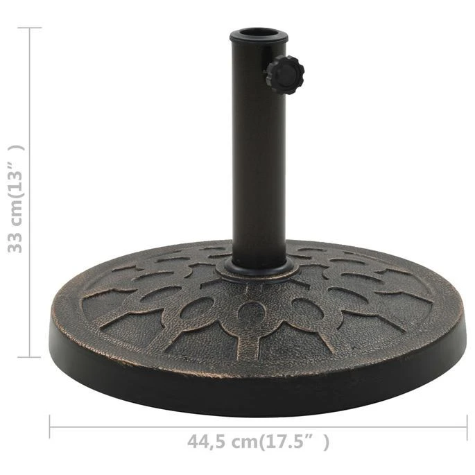 Socle Rond De Parasol Polyrésine 13 Kg Bronze – Image 6