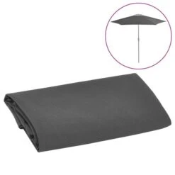 Tissu De Remplacement Pour Parasol D'extérieur Anthracite 300cm