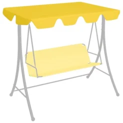 Toit De Rechange Balançoire Jaune 188/168x110/145 Cm 270 G/m²